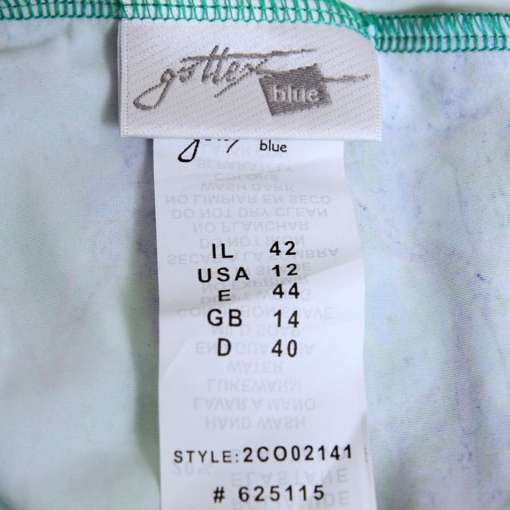 NWT Gottex Green and Blue Floral Tankini Top with Black Brief 12 swimwear - Picture 9 of 14